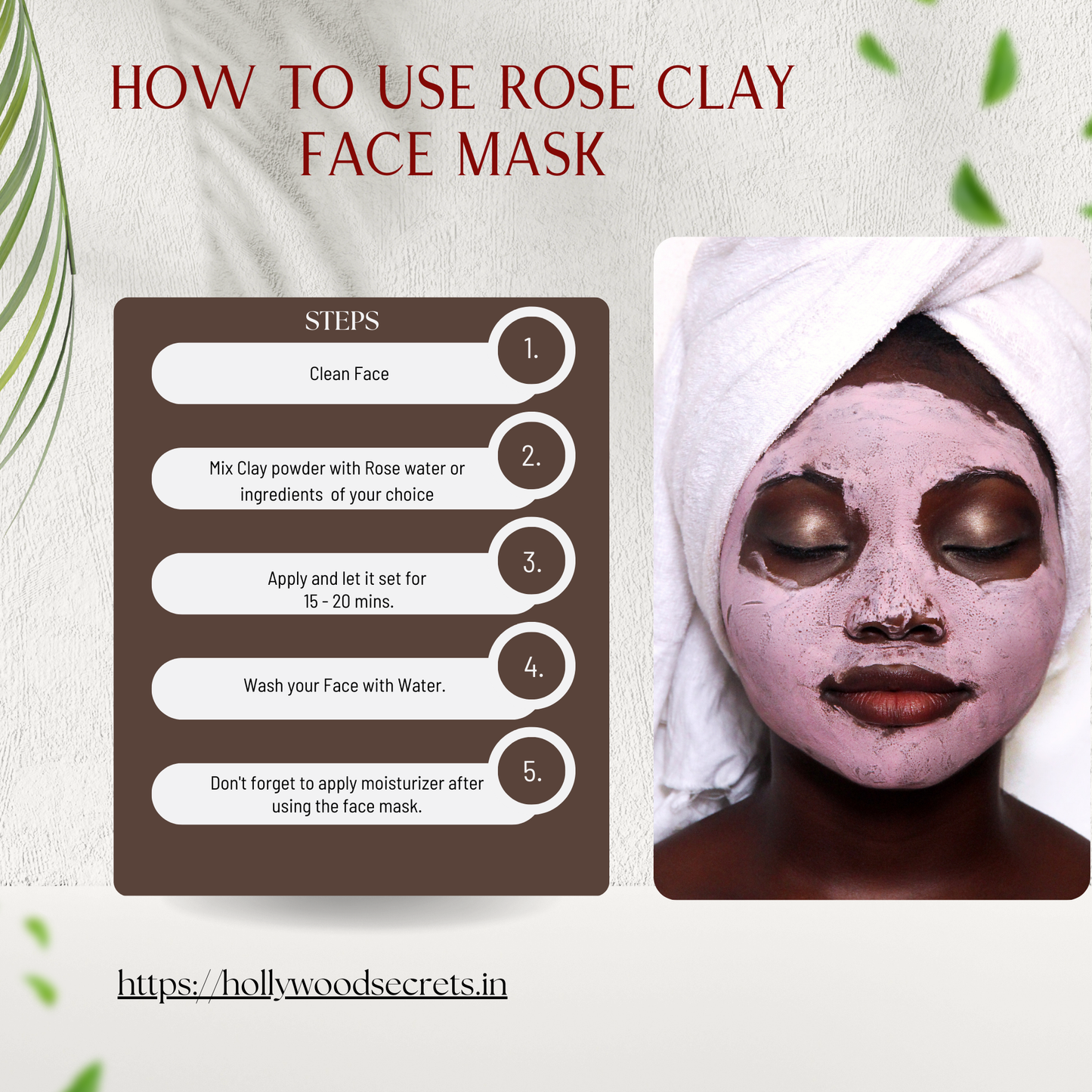 Pure Rose Clay Powder 200Gms