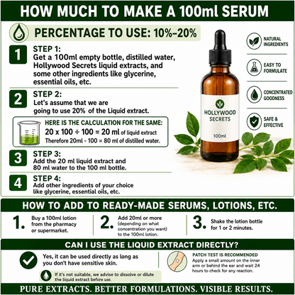 Pure 85% Moringa Oleifera Liquid Extract Hollywood Secrets