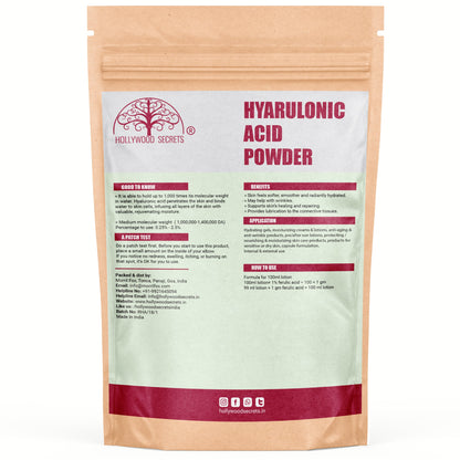 Pure Hyaluronic Acid Powder 50gm Hollywood Secrets