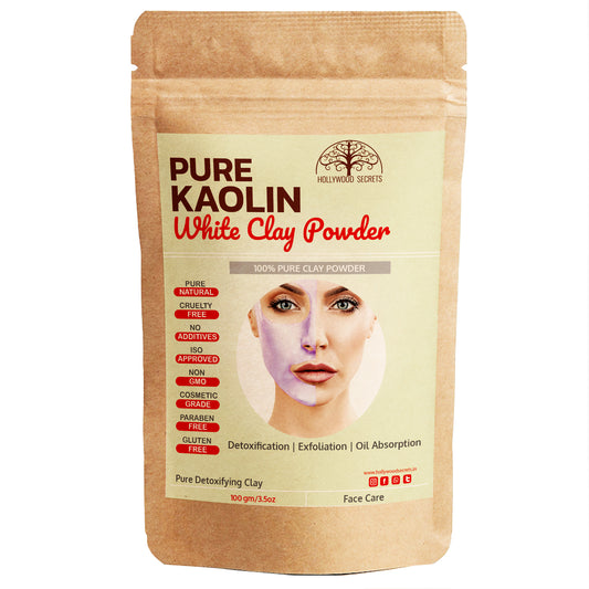 White Kaolin Clay Powder Light Best Pure kaolinite 100gm Hollywood Secrets