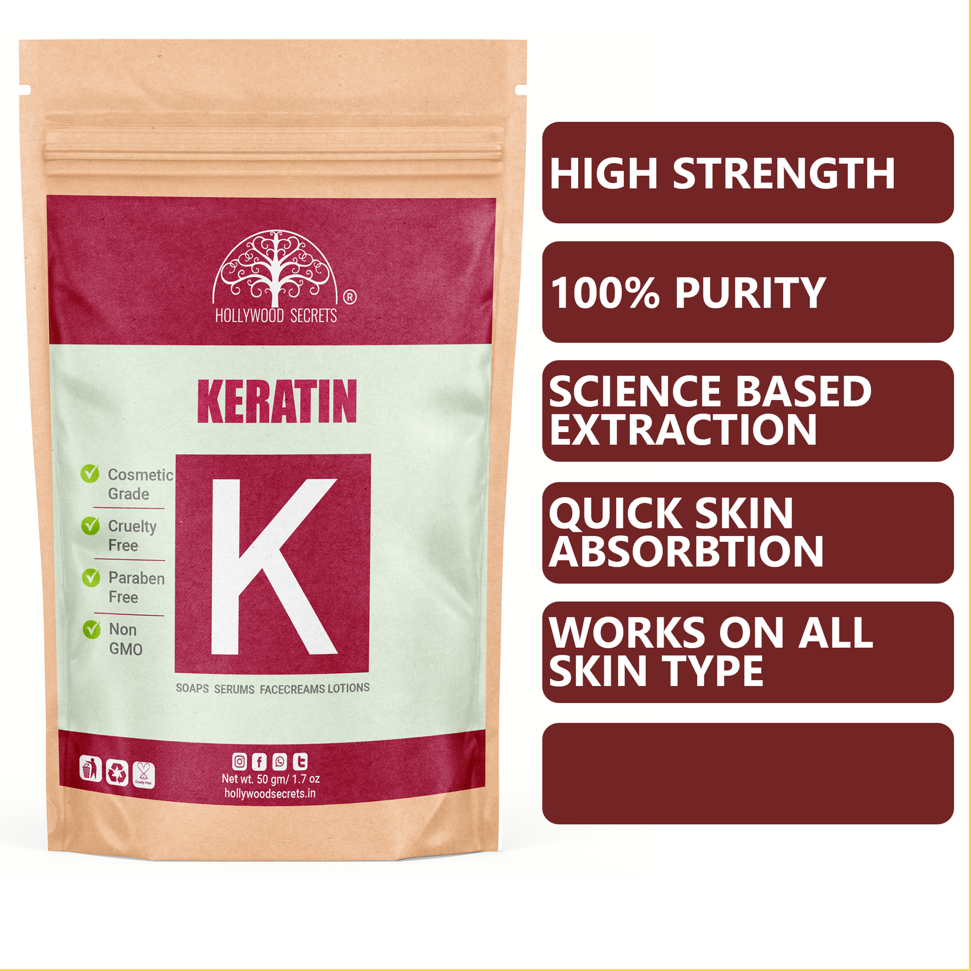 Pure Minoxidil Powder 50 gms Hollywood Secrets