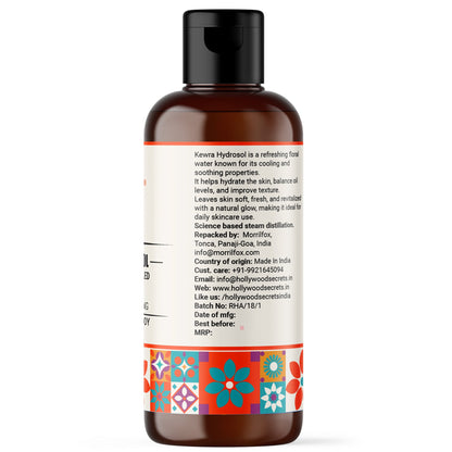 Pure Kewra Hydrosol Floral Water 100ml Hollywood Secrets
