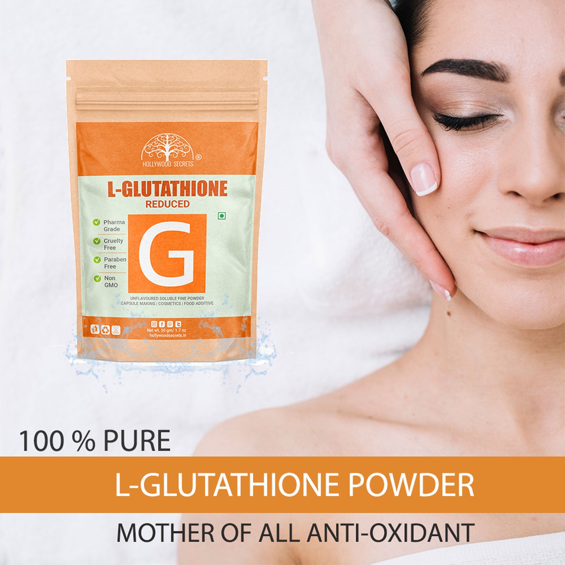 BUY Hollywood Secrets L-Glutathione Powder Skin Whitening (100 gm) BUY Hollywood Secrets L-Glutathione Powder Skin Whitening (100 gm)