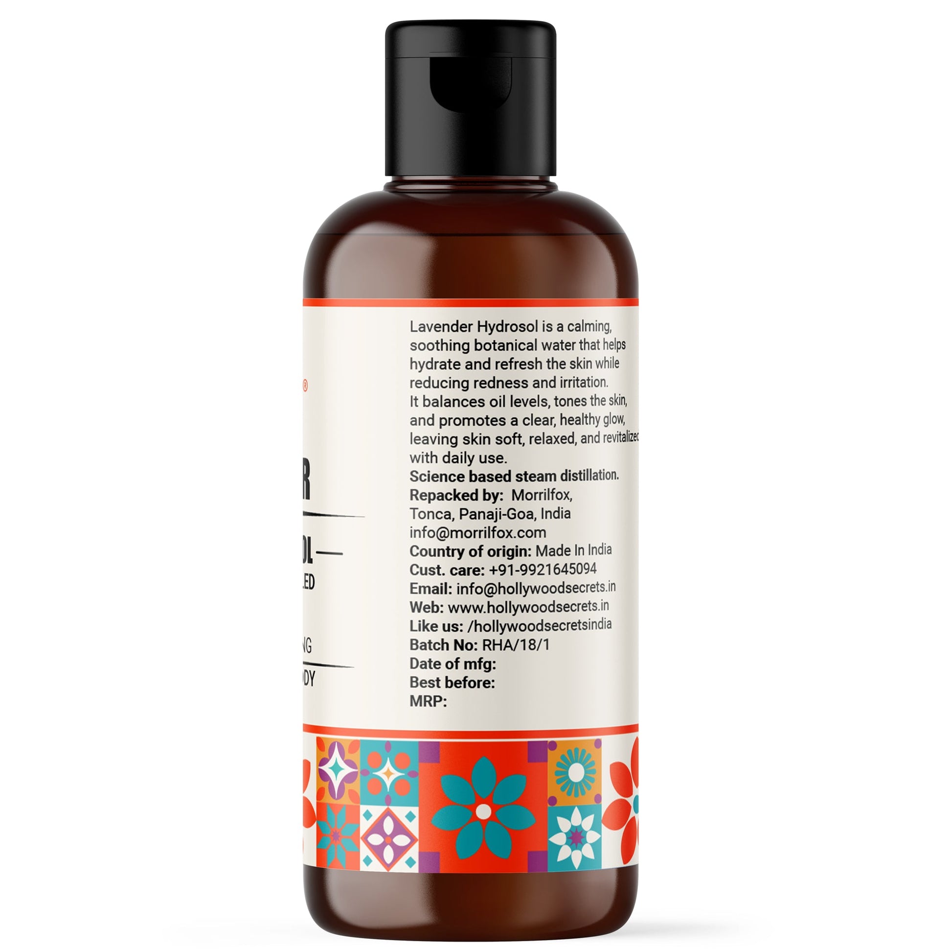 Pure Lavender Hydrosol Floral Water 100ml Hollywood Secrets