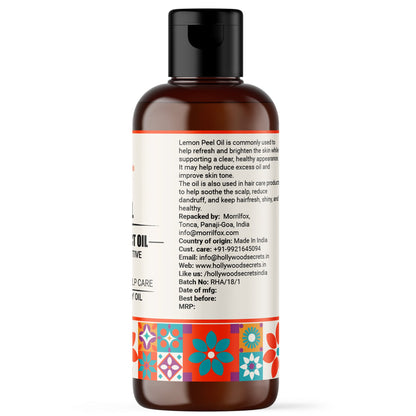 Lemon Peel Oil Pure Cold Pressed Hollywood Secrets
