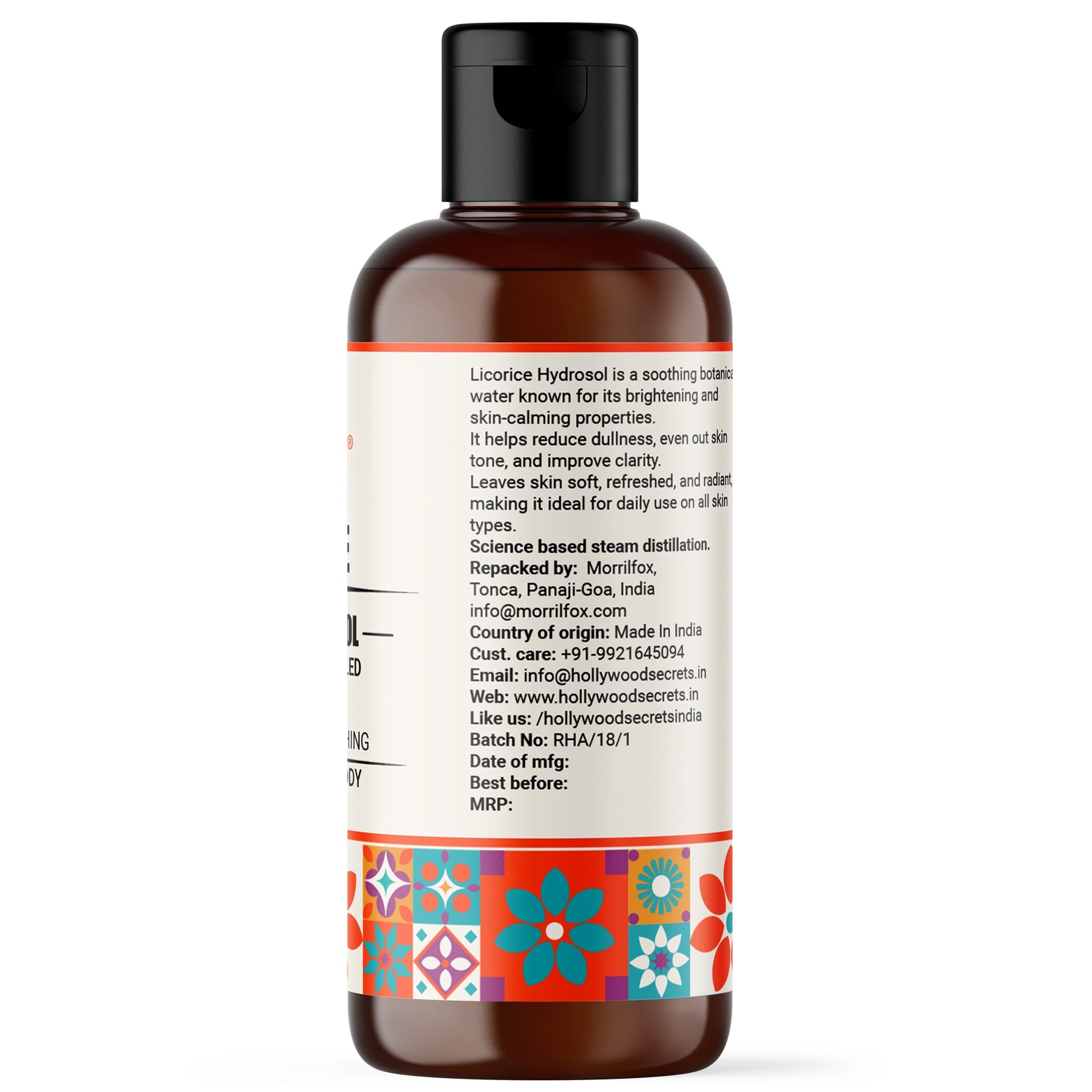 Pure Licorice Hydrosol Floral Water 100ml Hollywood Secrets