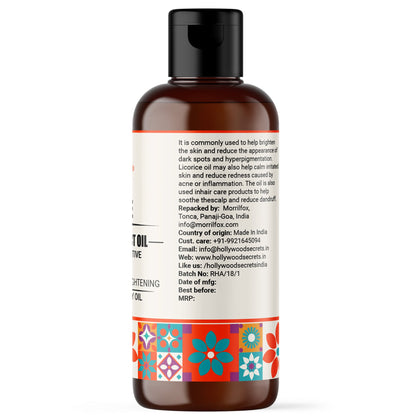 Mulethi Licorice Oil Pure Cold Pressed Hollywood Secrets