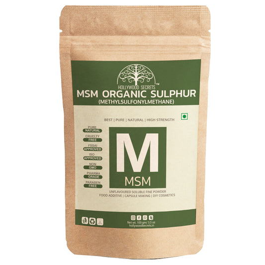 Methylsulfonylmethane MSM Supplement Powder 100gm Hollywood Secrets