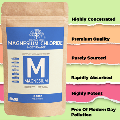 Pure Magnesium Chloride Moist Flakes (500 Gms) Hollywood Secrets