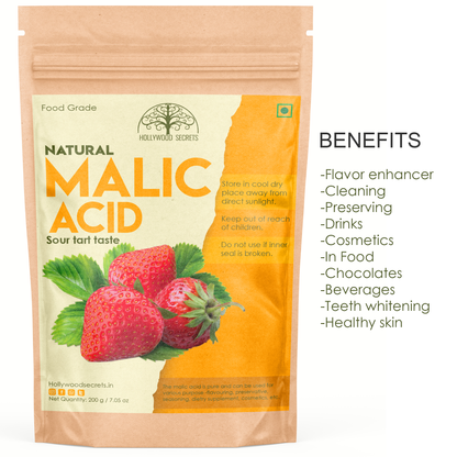 Pure Malic Acid Powder (200 Gms) Hollywood Secrets
