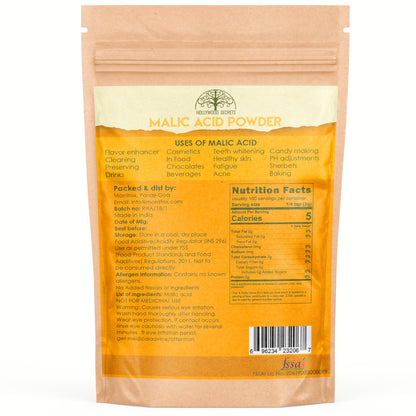 Pure Malic Acid Powder (200 Gms) Hollywood Secrets