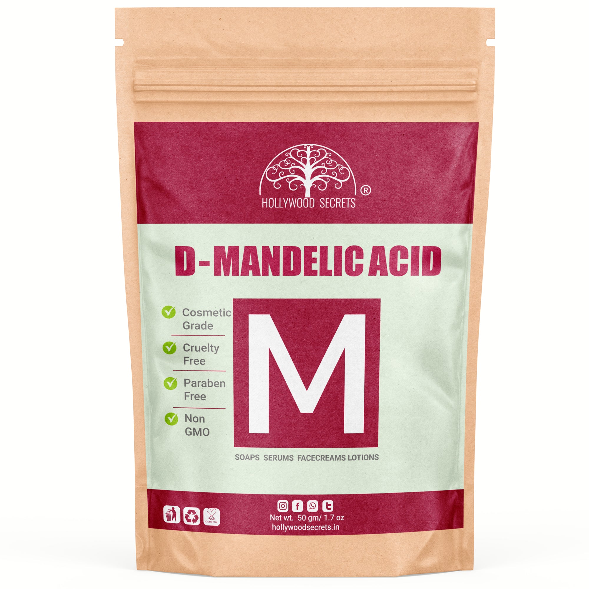 D-Mandelic Acid Powder 50gm – Hollywood Secrets