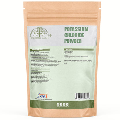 Potassium Chloride Powder 100 gm Pharma Grade Hollywood Secrets