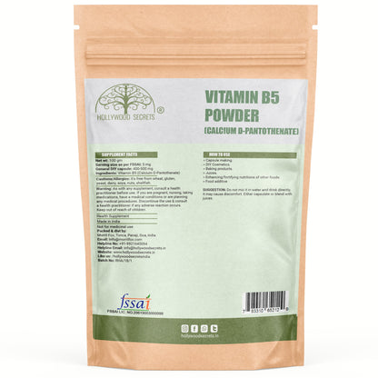 Provitamin B5 Calcium D Pantothenate powder 50gm Hollywood Secrets