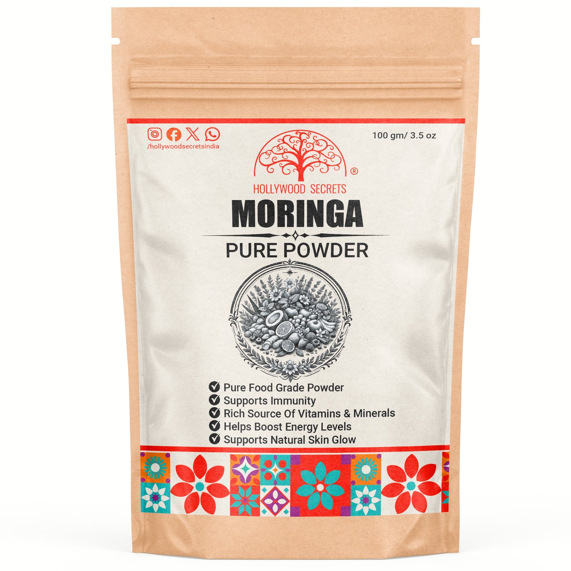 Pure Moringa Leaf Powder (200 Gms) Hollywood Secrets