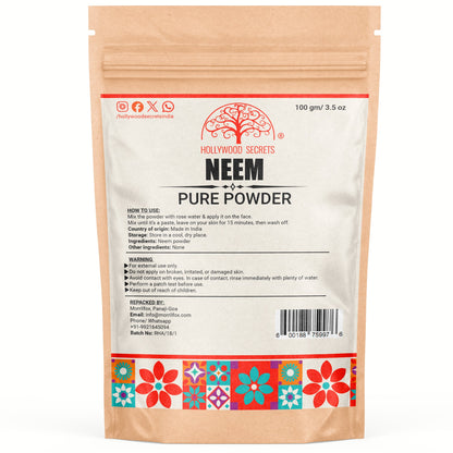 Organic Neem Leaf Powder (100 Gms) hollywoodsecrets