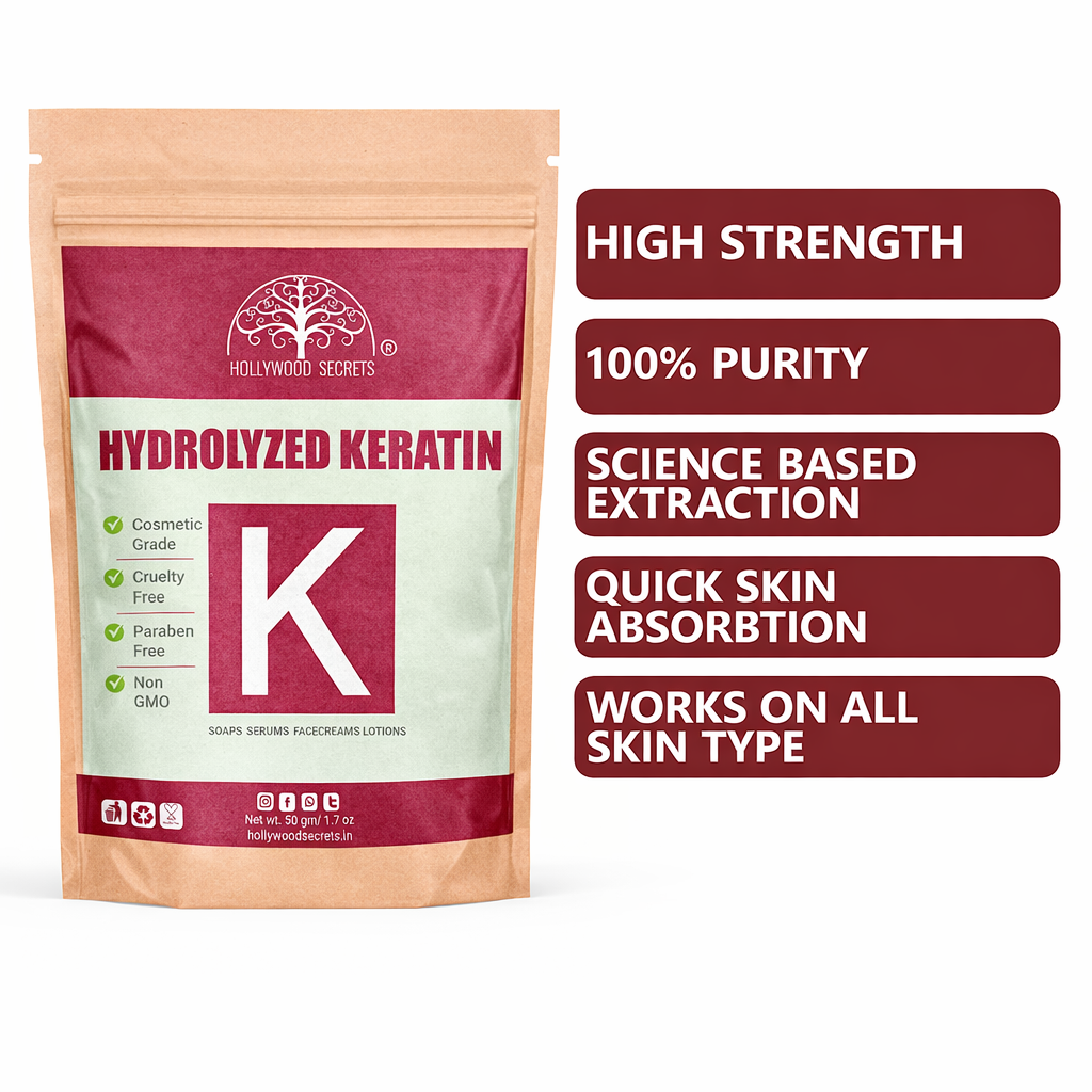 Pure Hydrolyzed Keratin Protein Powder 50gm Hollywood Secrets