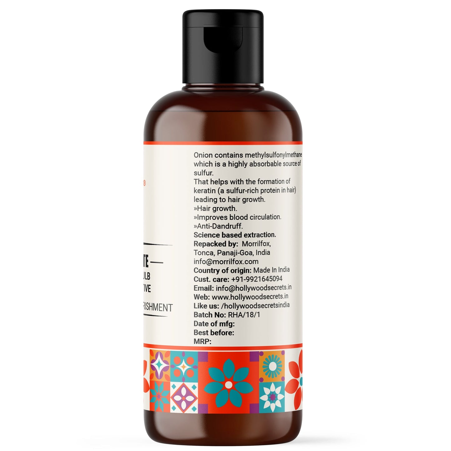Pure Onion Bulb-Coconut Ferment Filtrate 100 ml Hollywood Secrets