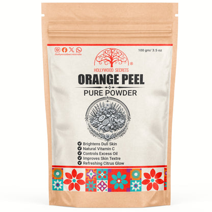 Pure Orange Peel Edible Powder Skin Whitening  (100 Gms) hollywoodsecrets