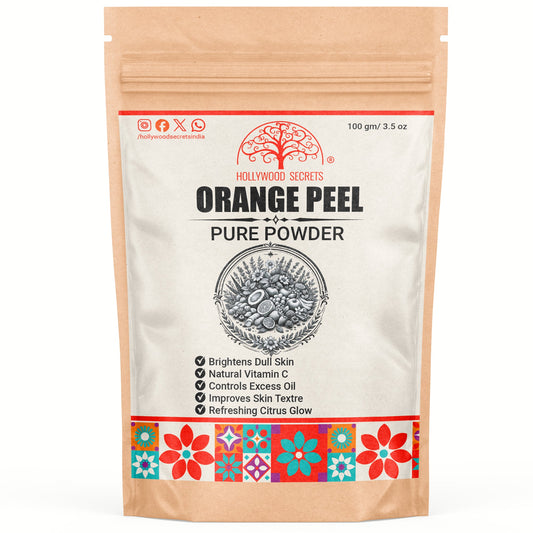 Pure Orange Peel Edible Powder Skin Whitening  (100 Gms) hollywoodsecrets