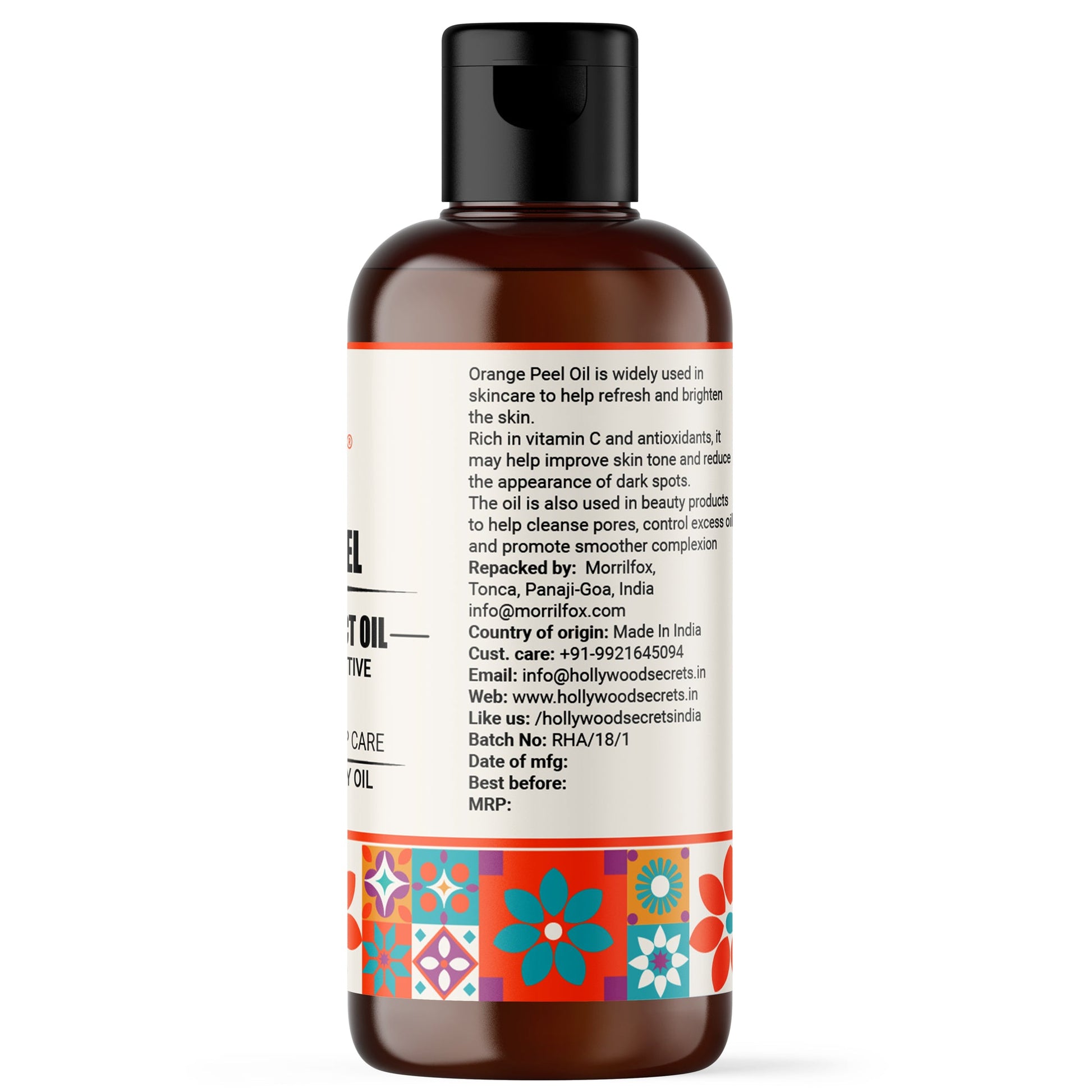 Orange Peel Oil Pure Cold Pressed Hollywood Secrets