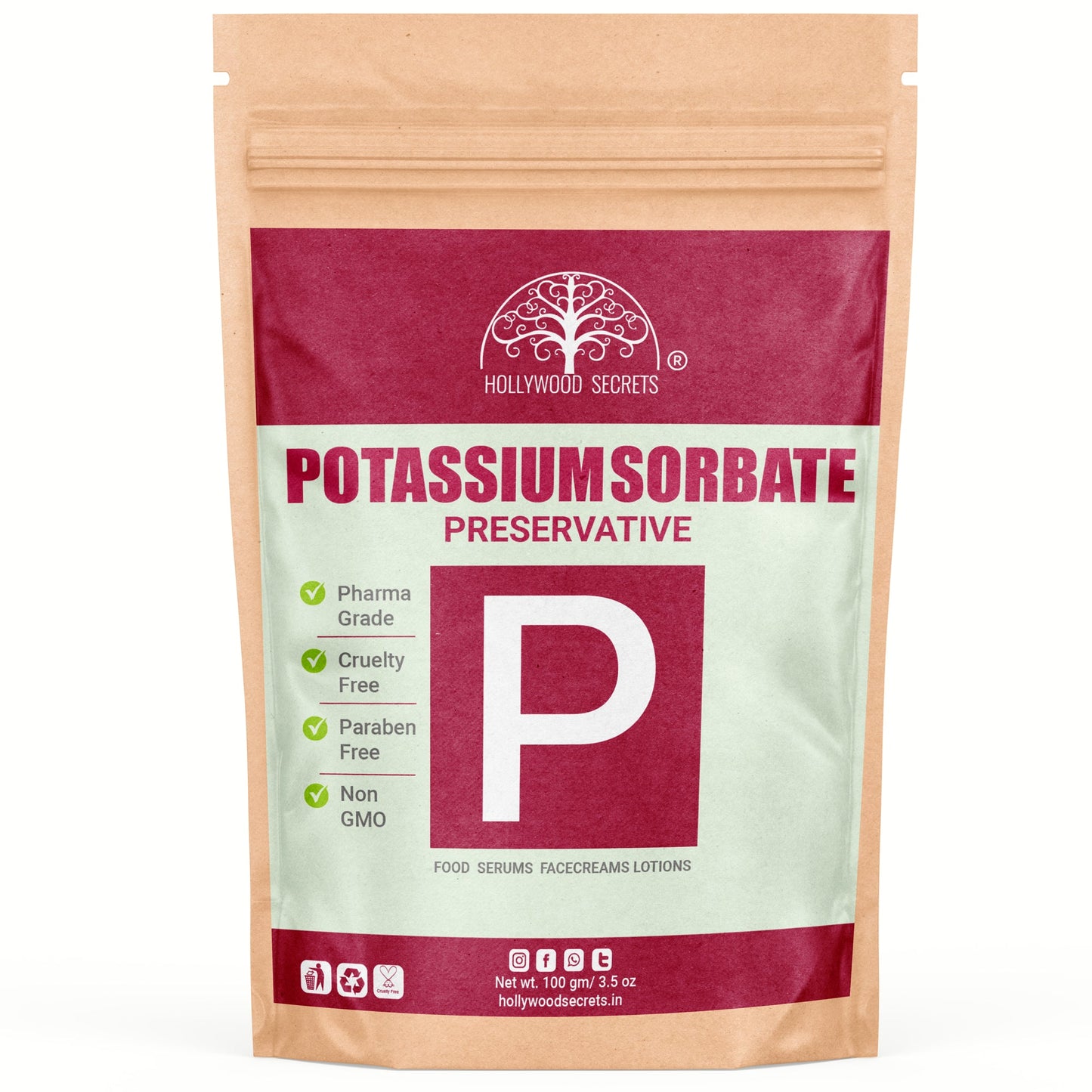 Potassium Sorbate Powder 100gm Hollywood Secrets