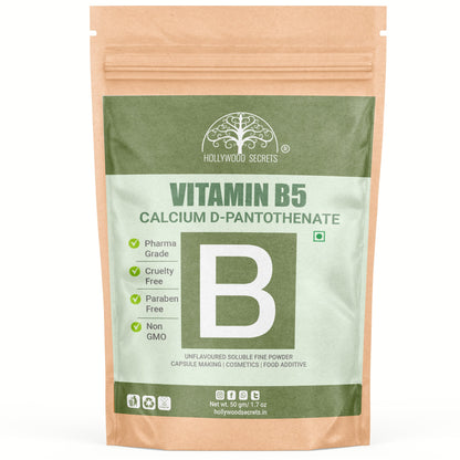Provitamin B5 Calcium D Pantothenate powder 50gm Hollywood Secrets