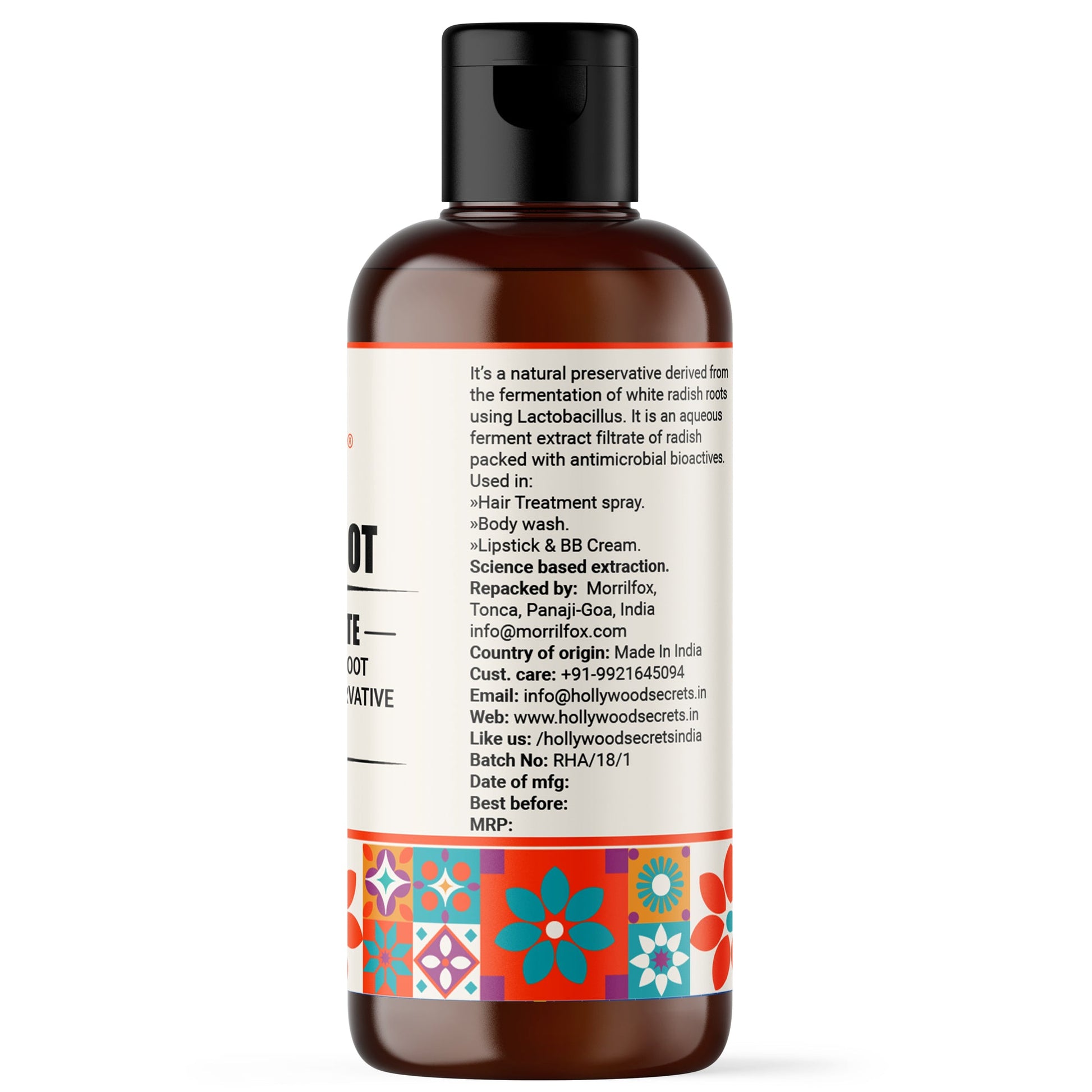 Radish Root Preservative Ferment Filtrate 100ml Hollywood Secrets