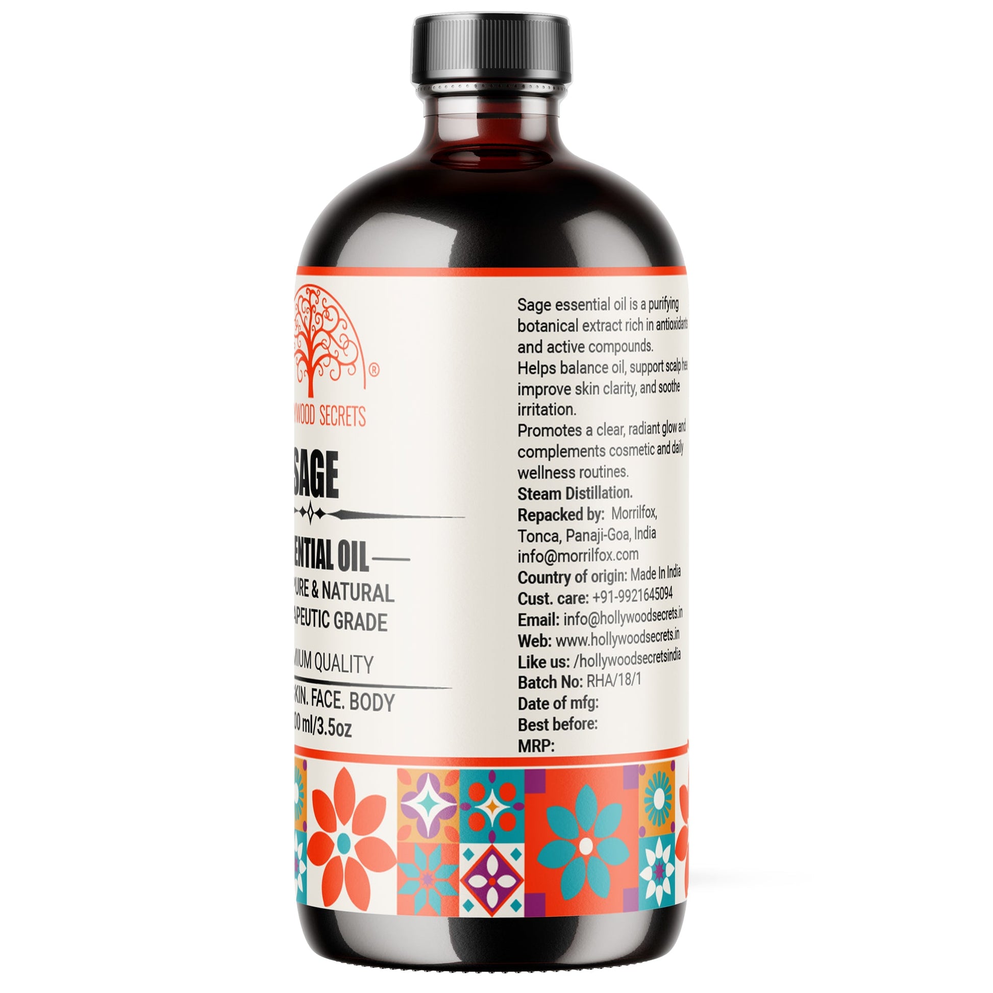 Pure Sage Essential Oil Therapeutic Grade Hollywood Secrets
