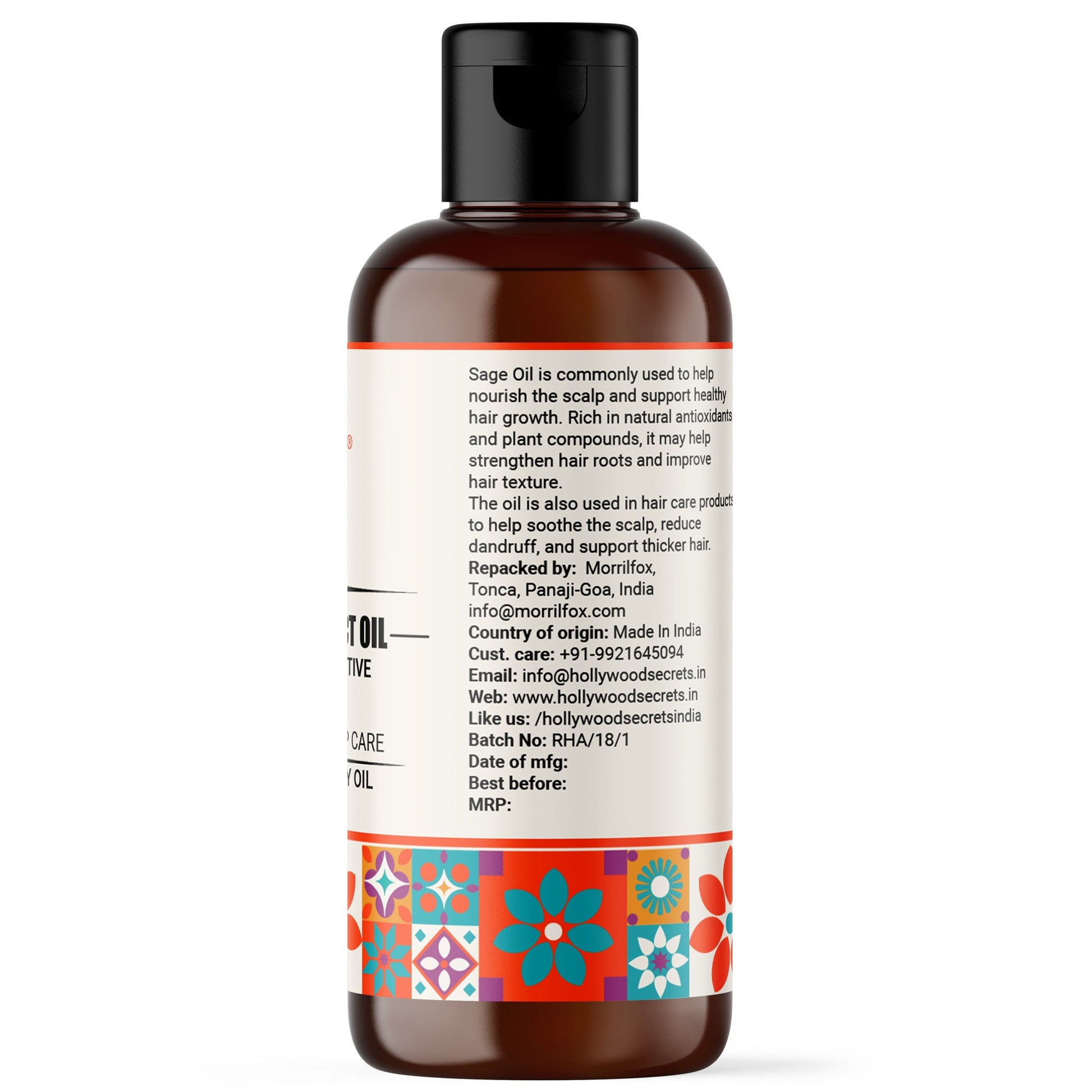 Sage Oil Pure Cold Pressed Hollywood Secrets