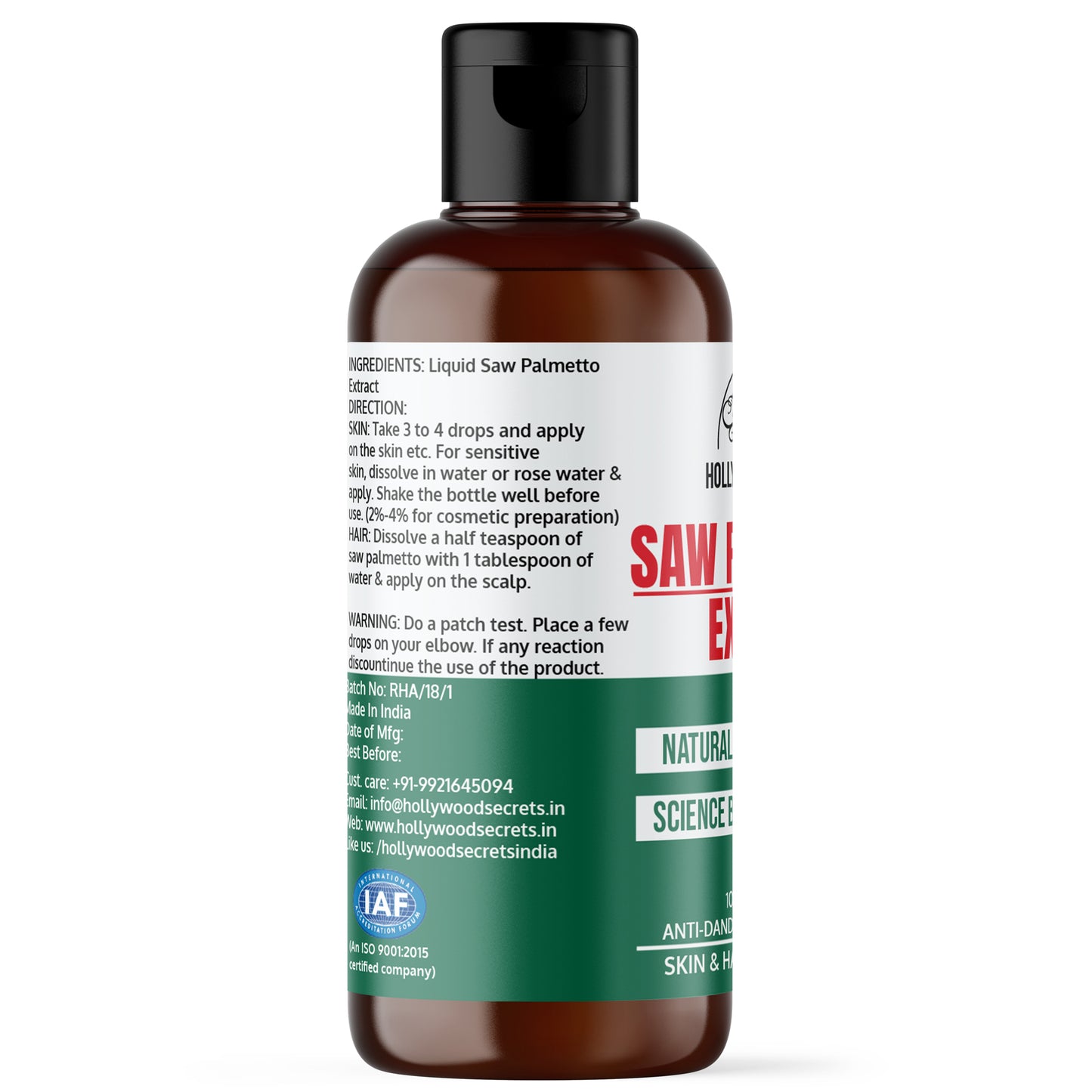 Pure 85% Saw Palmetto Extract Hollywood Secrets