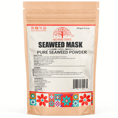 Pure Seaweed Peel-Off Mask Powder 100Gms Hollywood Secrets