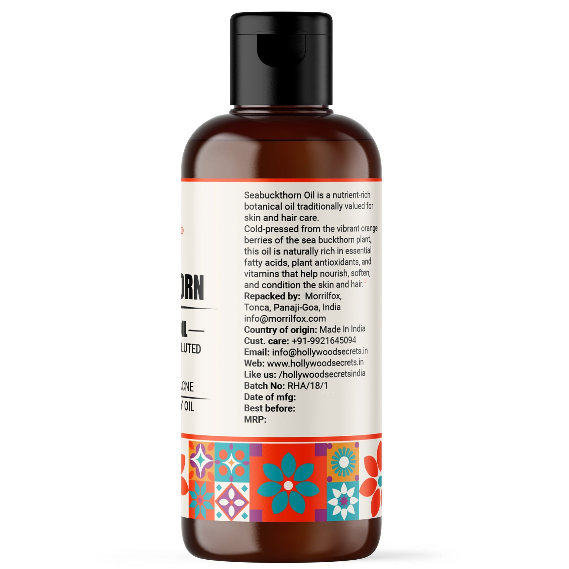 Sea Buckthorn Oil Pure Cold Pressed Hollywood Secrets