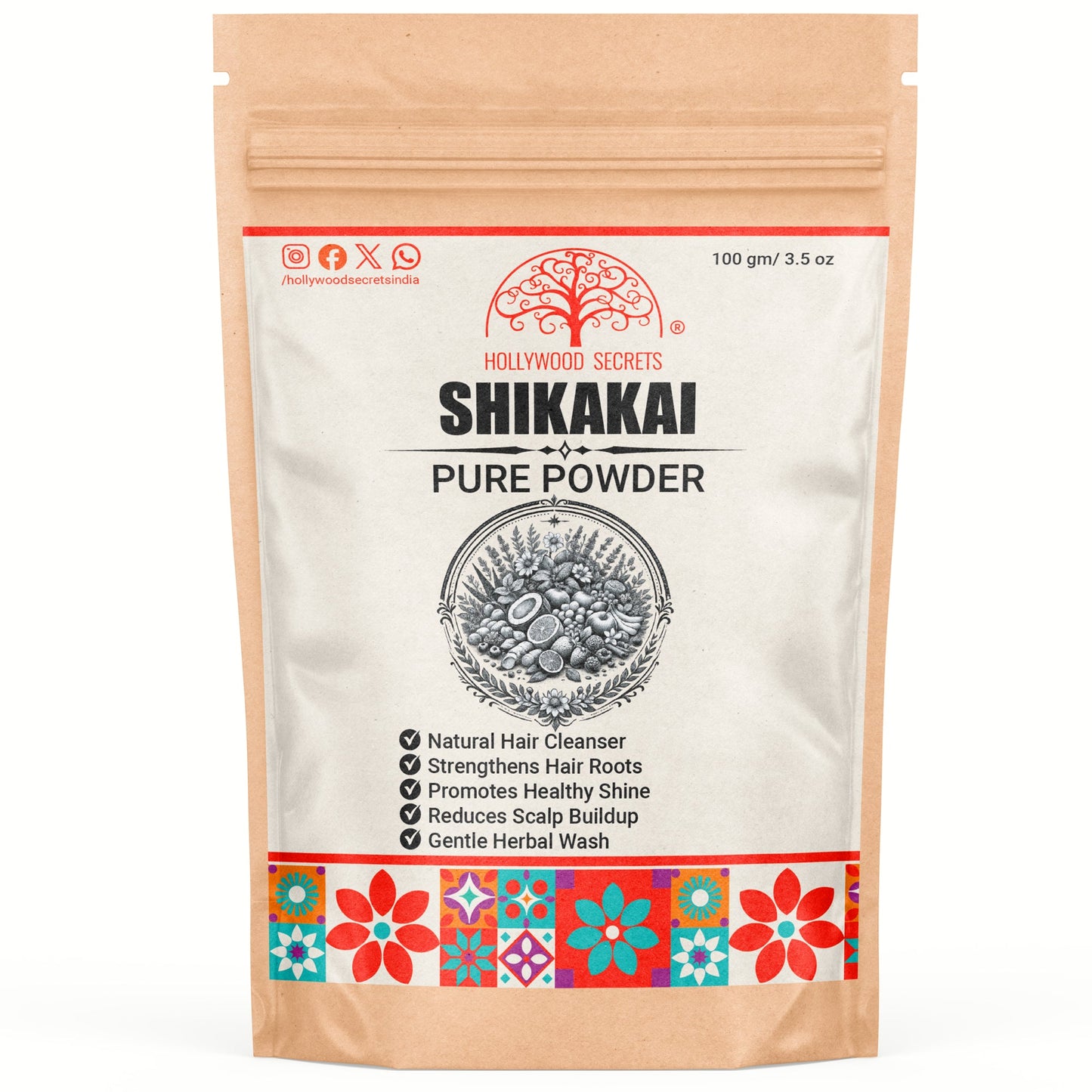 Organic Shikakai Powder (100 Gms) hollywoodsecrets