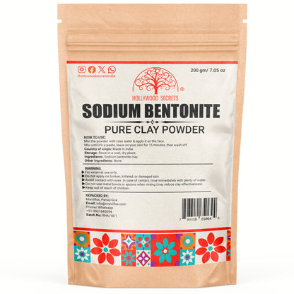Pure Sodium Bentonite Clay Powder 200Gms Hollywood Secrets