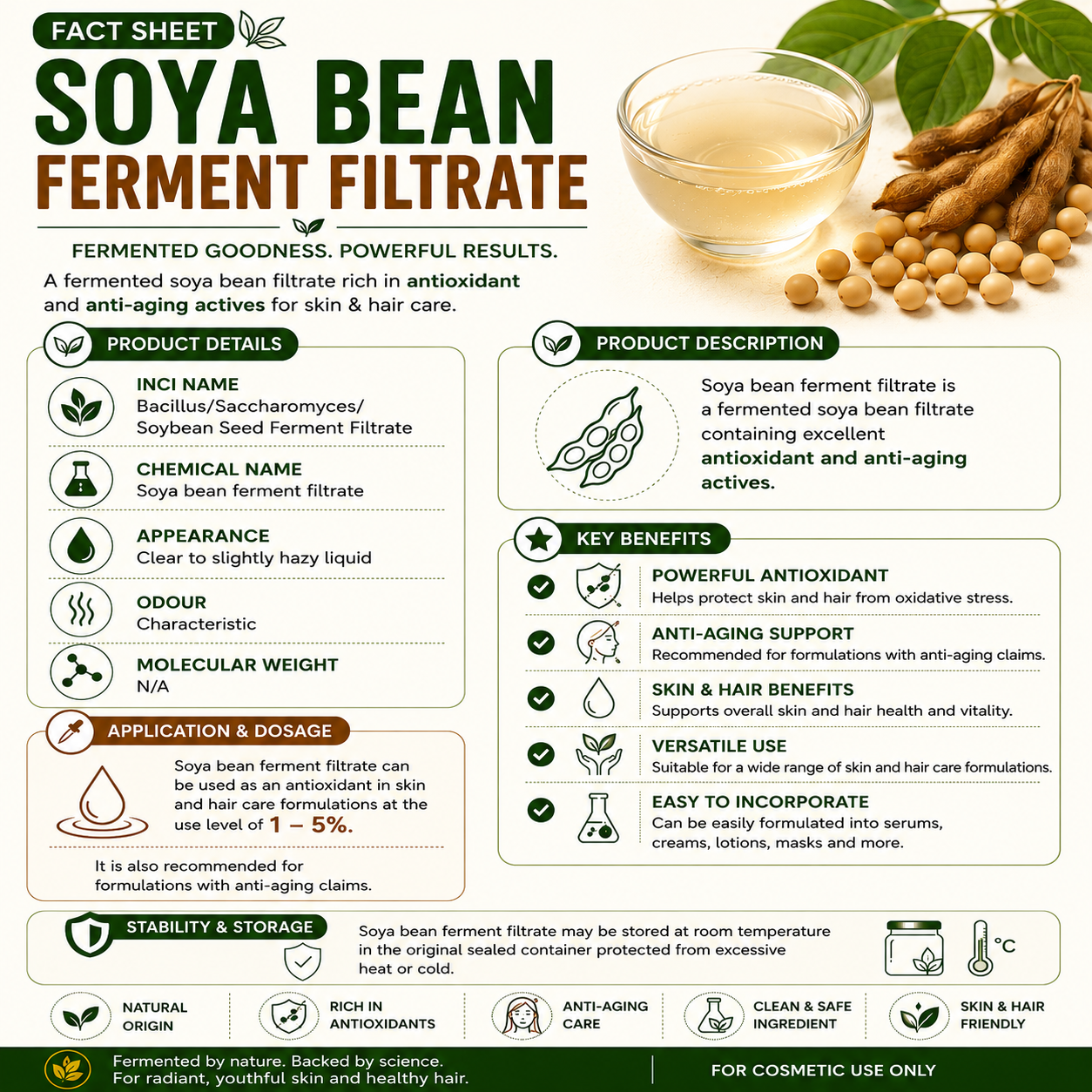 Soya Bean Bio Ferment Filtrate Anti-Aging 100ml Hollywood Secrets
