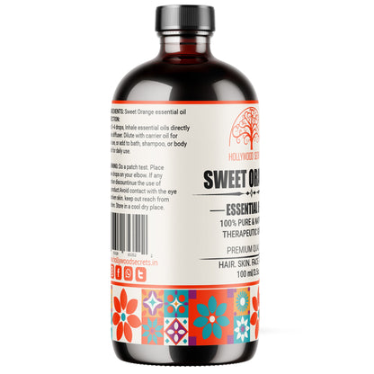 Pure Sweet Orange Essential Oil Therapeutic Grade Hollywood Secrets