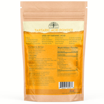 Pure Tartaric Acid Powder 200gm Hollywood Secrets