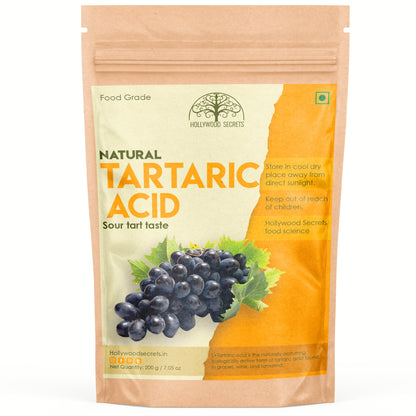 Pure Tartaric Acid Powder 200gm Hollywood Secrets