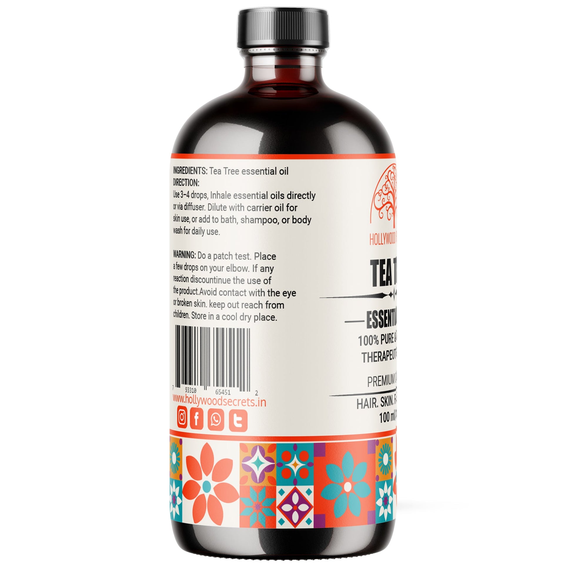 Pure Tea Tree Essential Oil Therapeutic Grade Hollywood Secrets