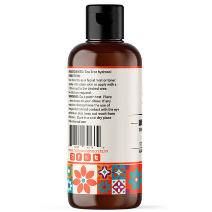 Pure Tea Tree Hydrosol Floral Water 100ml Hollywood Secrets