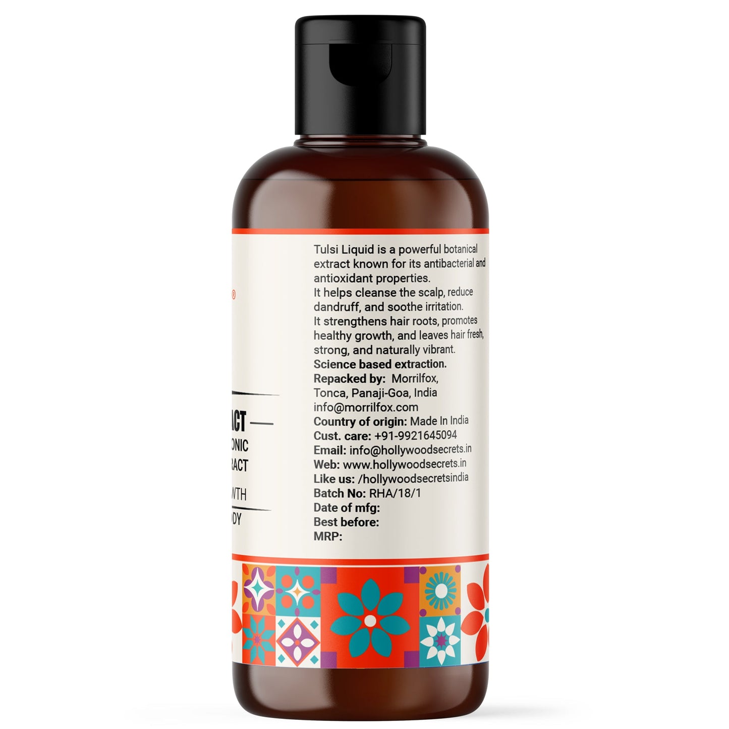 Pure 85% Tulsi Liquid Extract Hollywood Secrets