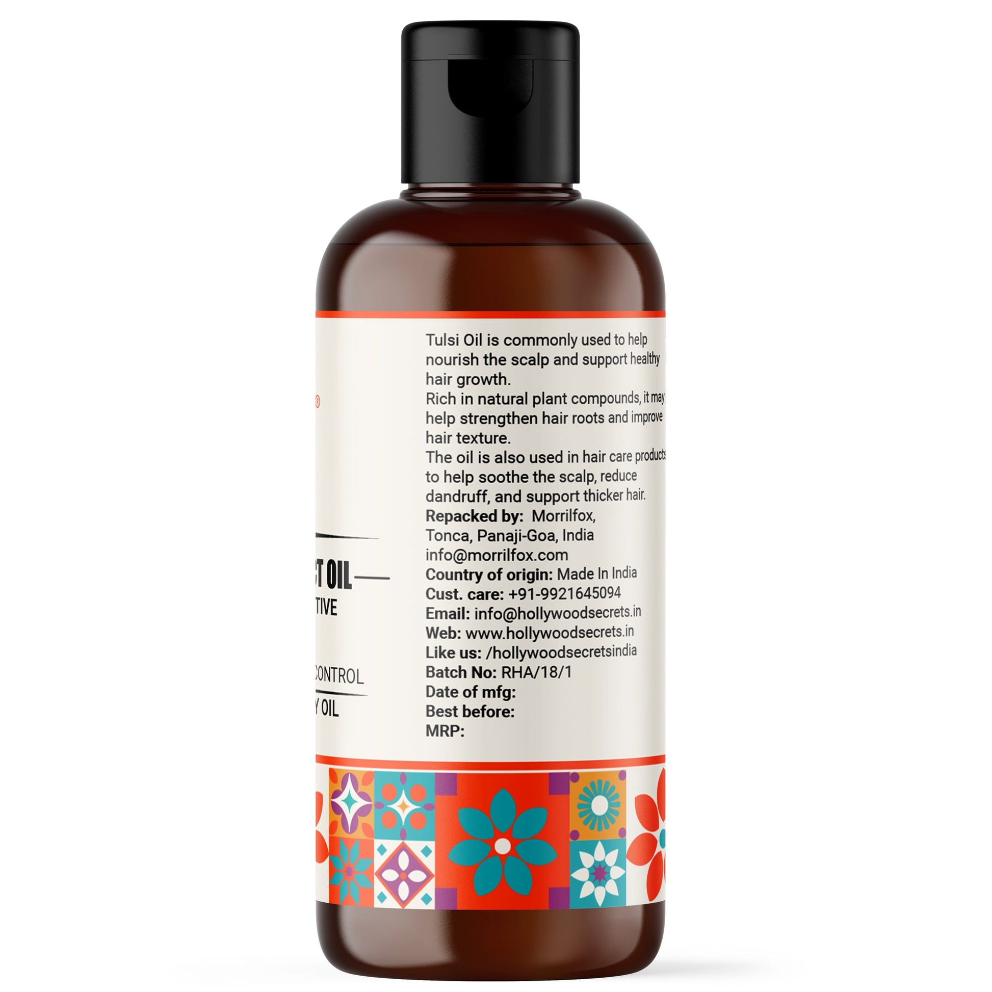 Tulsi Oil Holy Basil Pure Cold Pressed Hollywood Secrets