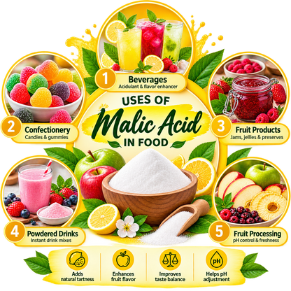 Pure Malic Acid Powder Food Grade 200 gm Hollywood Secrets