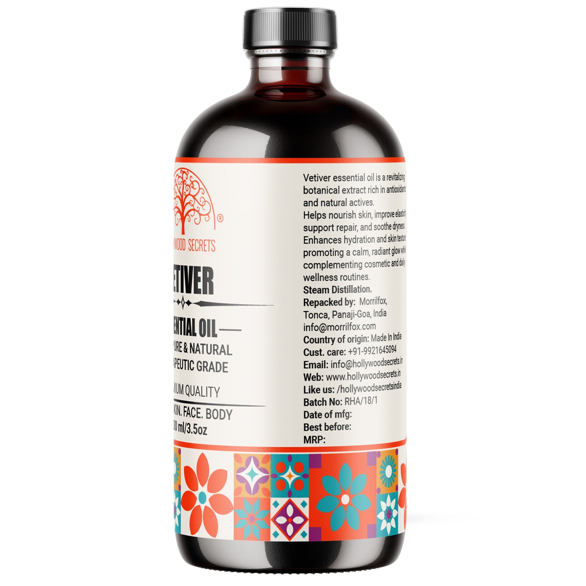 Pure Vetiver Essential Oil Therapeutic Grade Hollywood Secrets