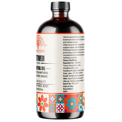 Pure Vetiver Essential Oil Therapeutic Grade Hollywood Secrets