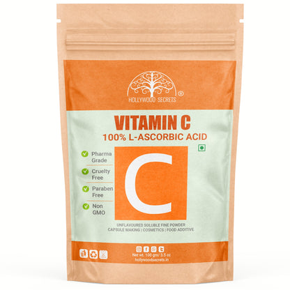 Vitamin C L-Ascorbic Powder 100gm Hollywood Secrets