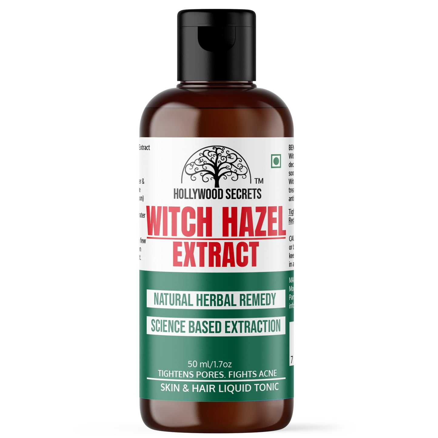 Pure 85% Witch Hazel Liquid Extract Hollywood Secrets