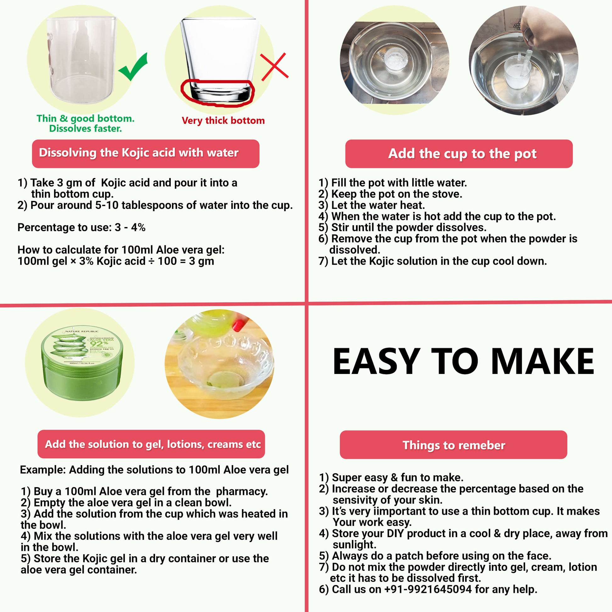 Pure Kojic Acid Powder 50gm Hollywood Secrets