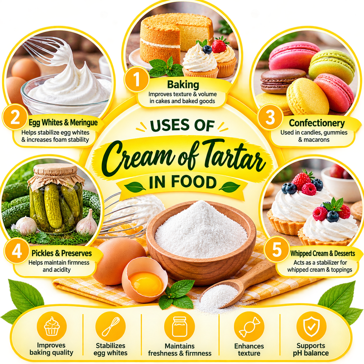 Pure Cream Of Tartar Powder Food Grade 200 gm Hollywood Secrets